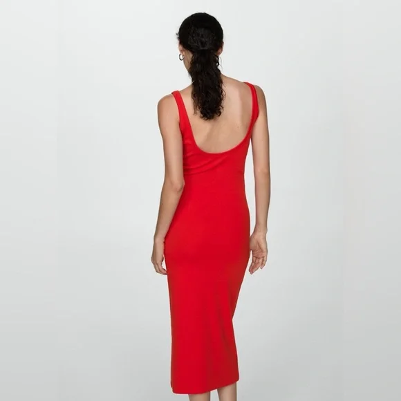 Mango red dress with straps NWT - Picture 4 of 5